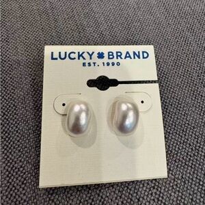 Lucky Brand Iridescent Silver Stud Earrings